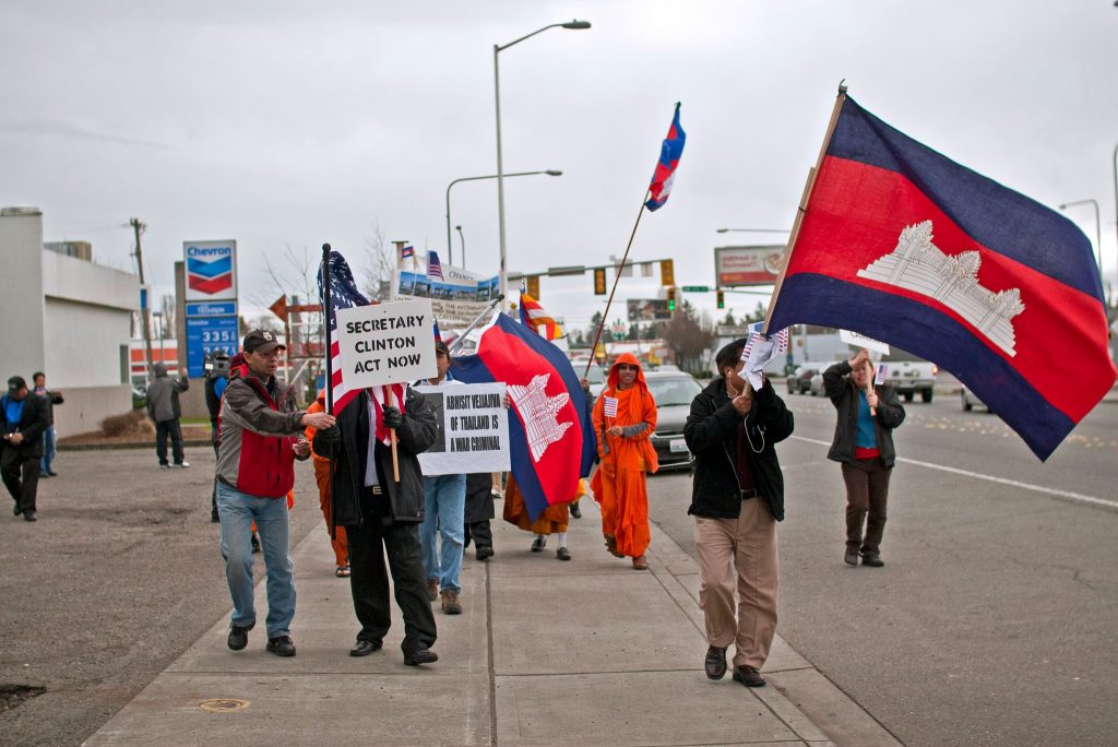 Seattlelites protest against Cambodia-Thailand war