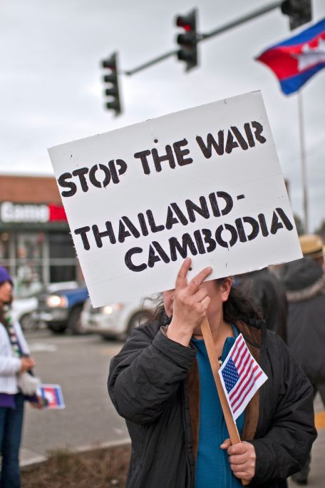 Seattlelites protest against Cambodia-Thailand war