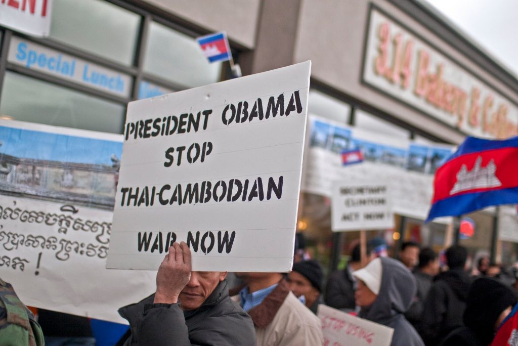 Seattlelites protest against Cambodia-Thailand war