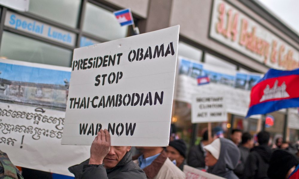 Seattlelites protest against Cambodia-Thailand war